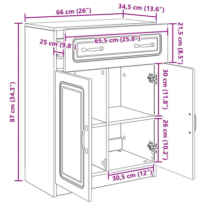Credenza Legno antico 66 x 34,5 x 87 cm Legno ingegnerizzato