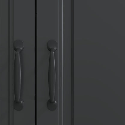 Credenza Nero 89 x 34,5 x 77 cm Legno ingegnerizzato
