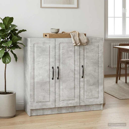 Credenza Grigio Cemento 89 x 34,5 x 77 cm Legno ingegnerizzato