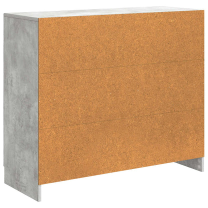Credenza Grigio Cemento 89 x 34,5 x 77 cm Legno ingegnerizzato