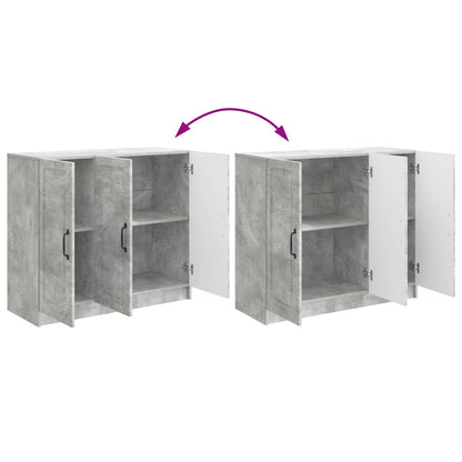 Credenza Grigio Cemento 89 x 34,5 x 77 cm Legno ingegnerizzato