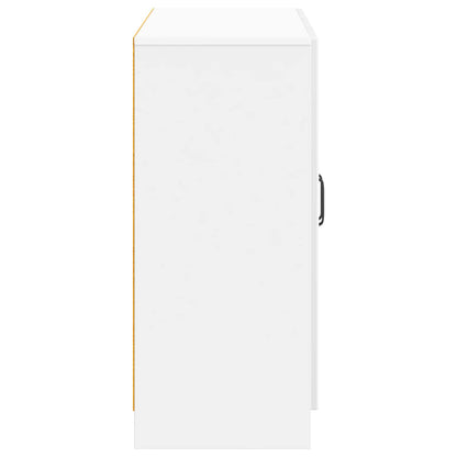 Credenza Bianco Lucido 89 x 34,5 x 77 cm Legno ingegnerizzato