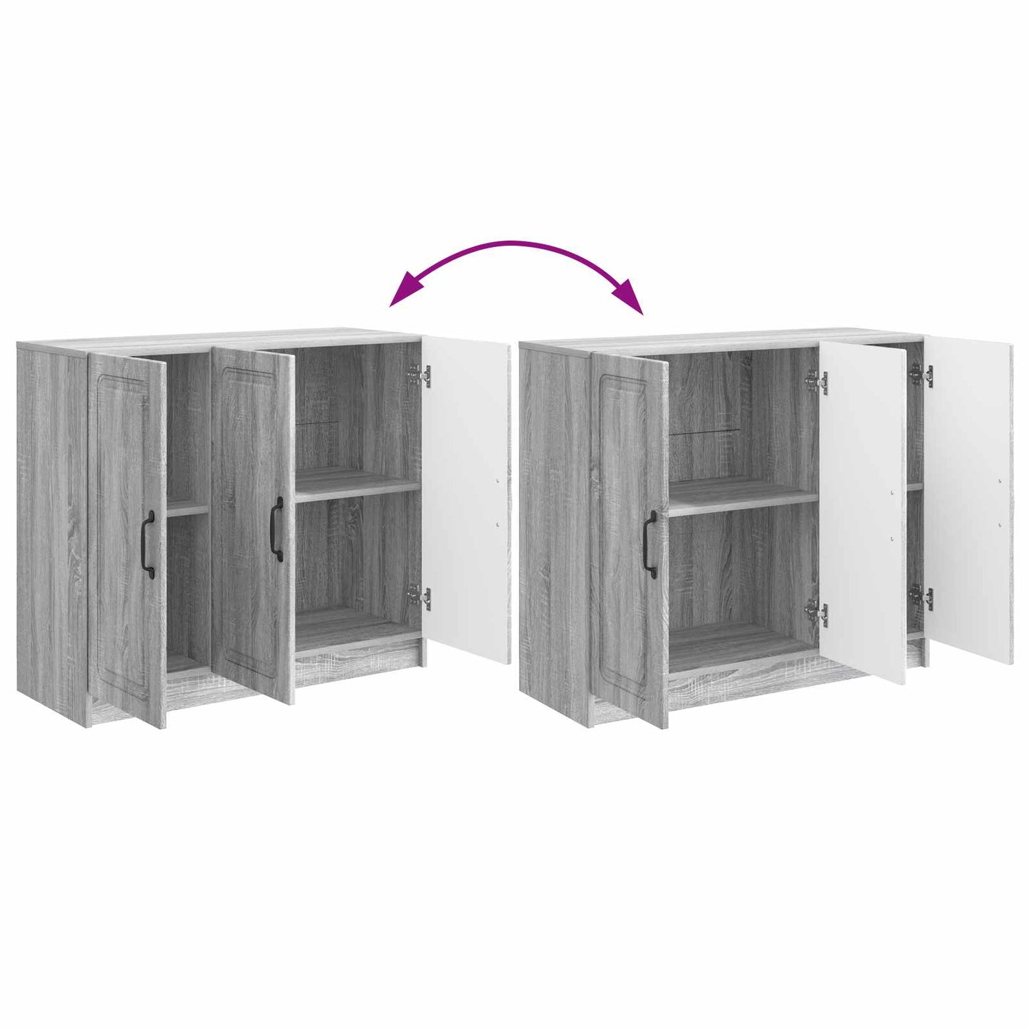 Credenza Grigio Sonoma 89 x 34,5 x 77 cm Legno ingegnerizzato | homemem39