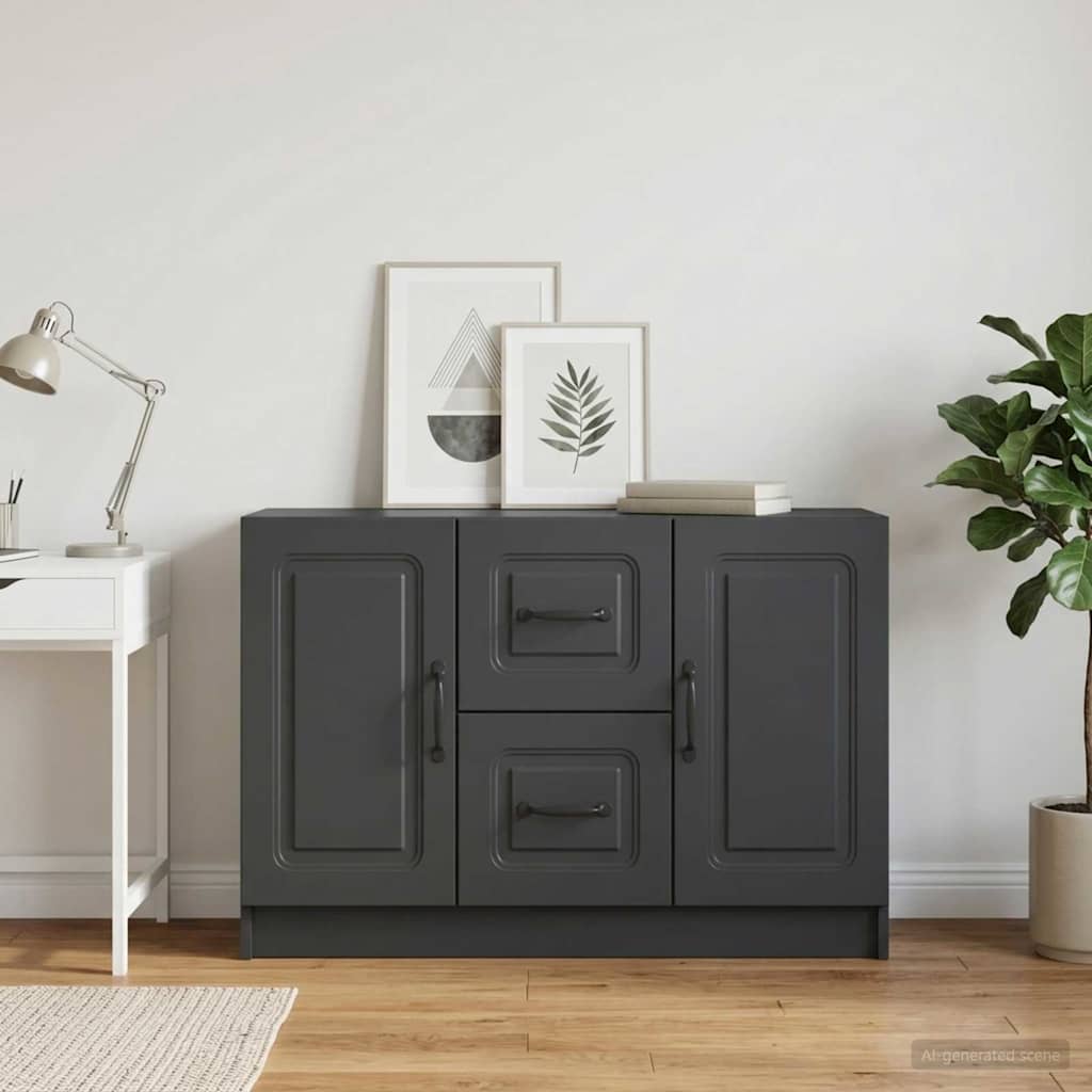 Credenza Nero 89 x 34,5 x 57 cm Legno ingegnerizzato