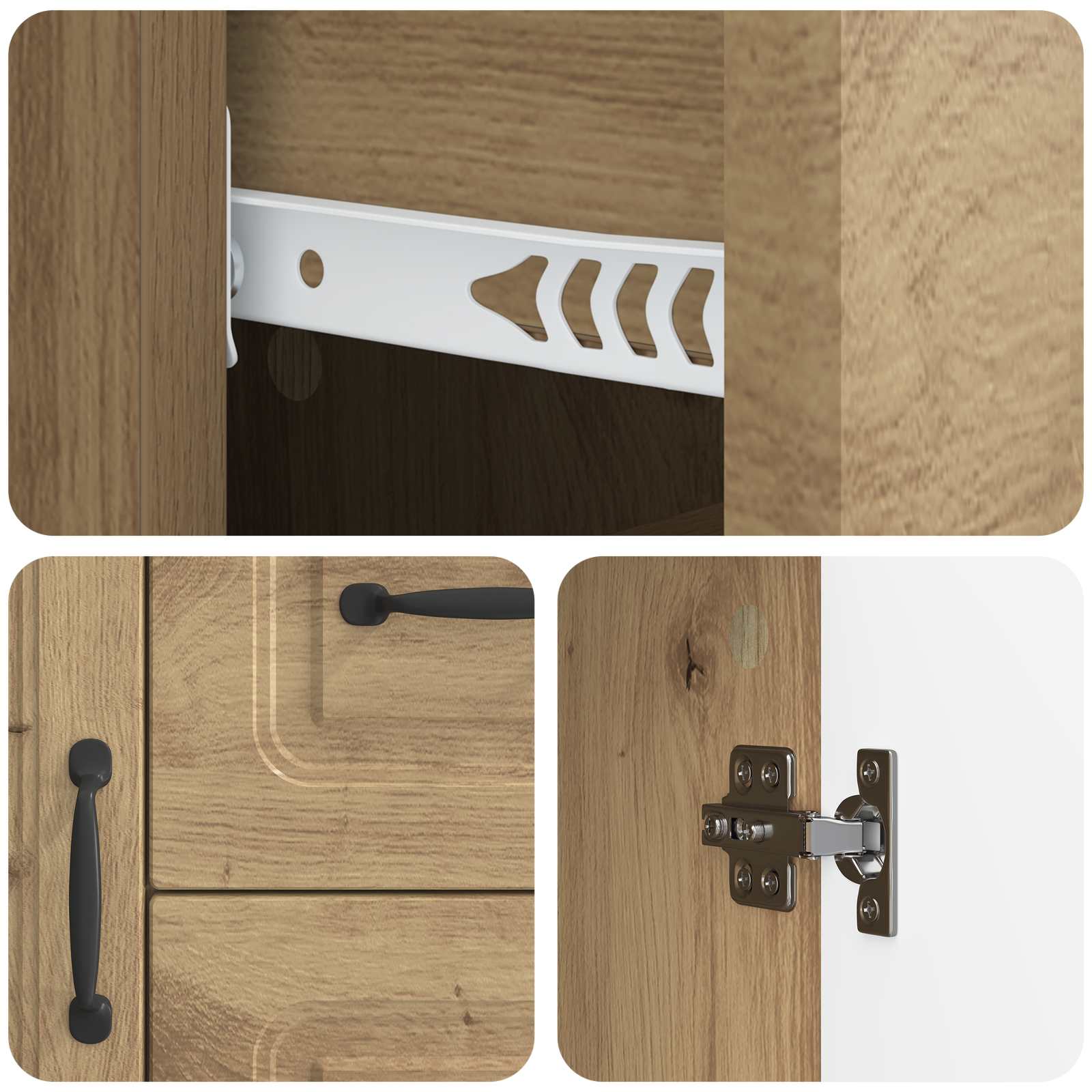 Credenza con cassetto Rovere Artigianale 89 x 34,5 x 57 cm | homemem39