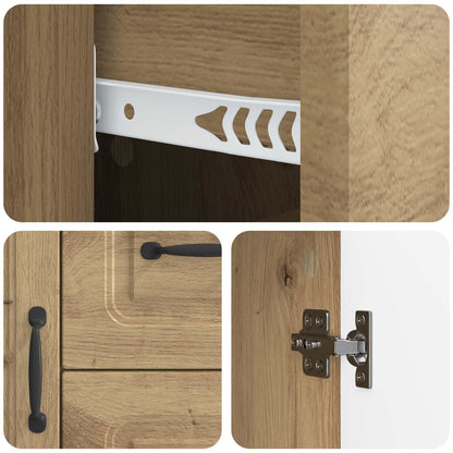 Credenza con cassetto Rovere Artigianale 89 x 34,5 x 57 cm | homemem39