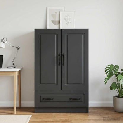 Credenza Nero 66 x 34,5 x 92 cm Legno ingegnerizzato