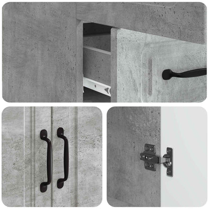 Credenza Grigio Cemento 66 x 34,5 x 92 cm Legno ingegnerizzato | homemem39