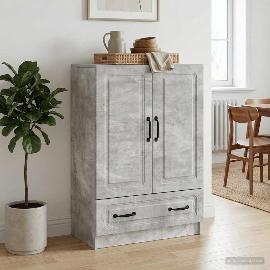 Credenza Grigio Cemento 66 x 34,5 x 92 cm Legno ingegnerizzato