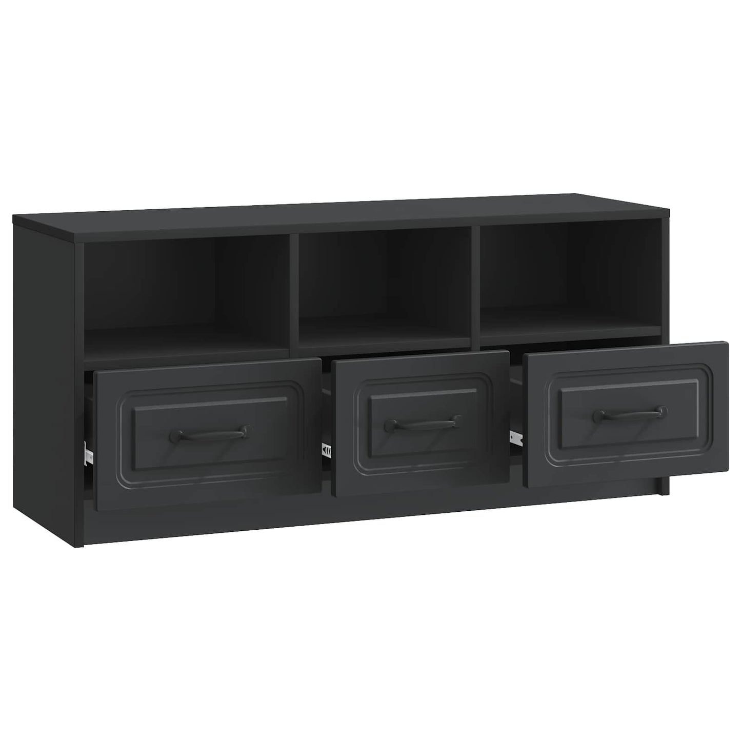 Mobile TV Nero 102 x 34,5 x 47 cm Legno ingegnerizzato