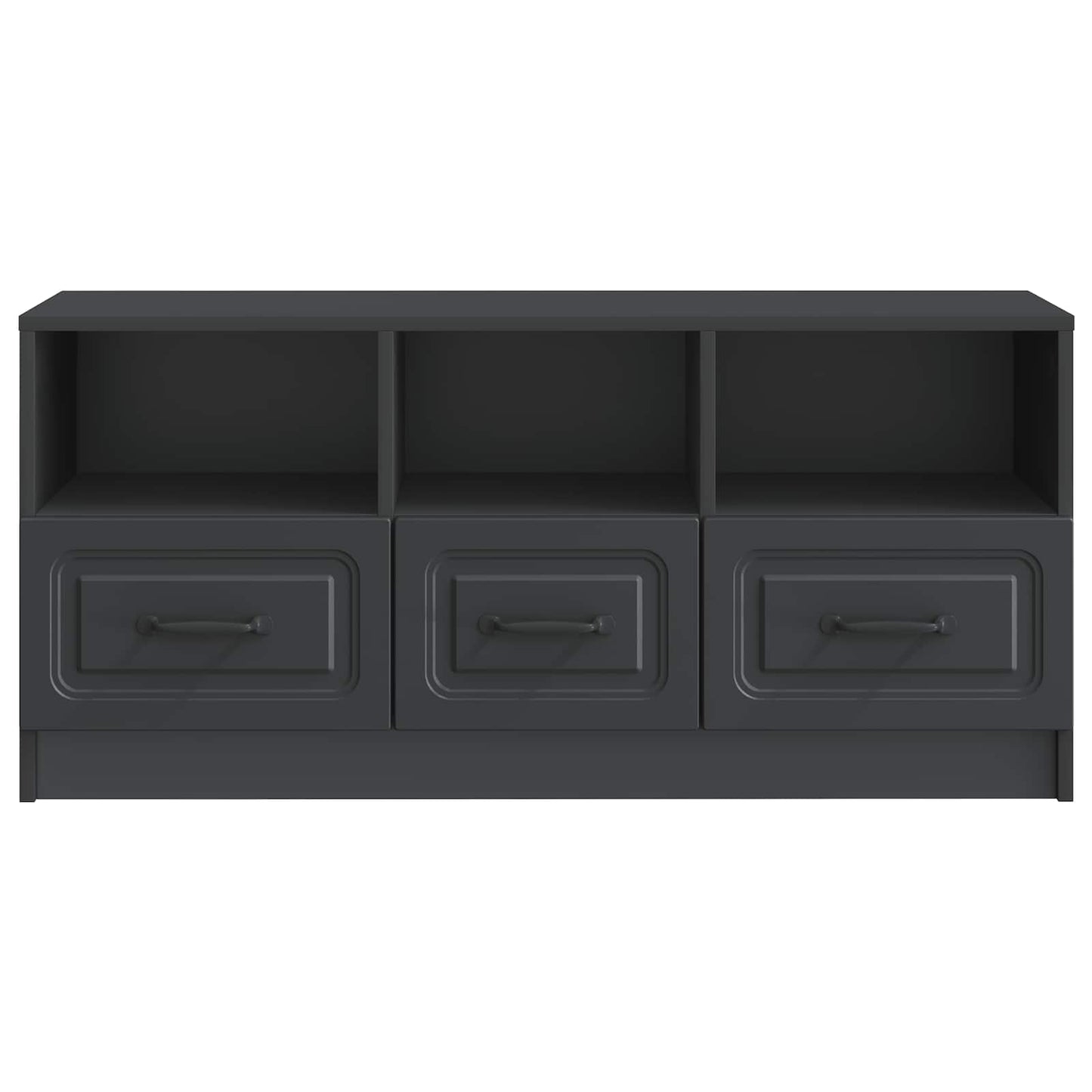 Mobile TV Nero 102 x 34,5 x 47 cm Legno ingegnerizzato