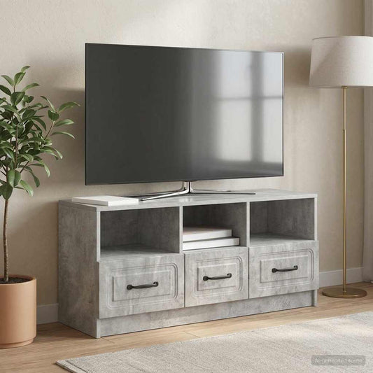 Mobile TV con cassetto Grigio Cemento 102 x 34,5 x 47 cm