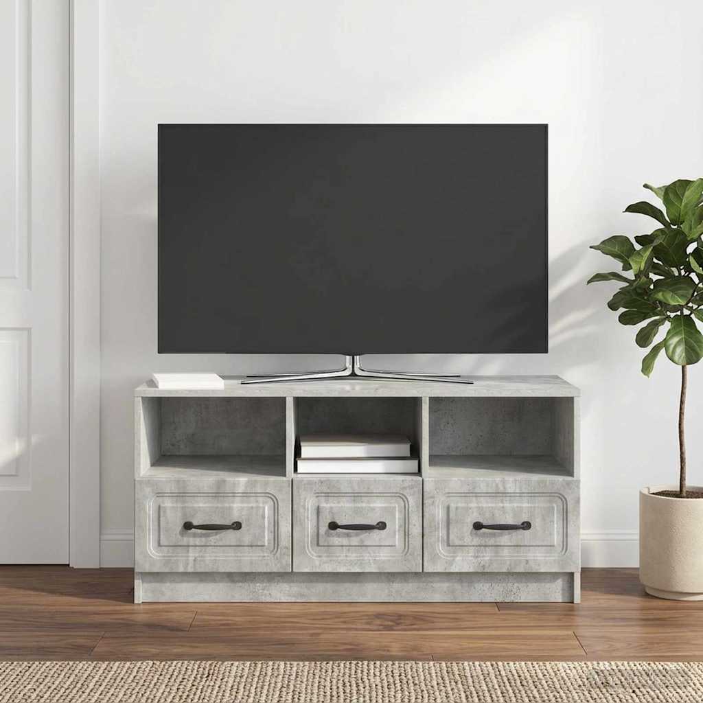 Mobile TV con cassetto Grigio Cemento 102 x 34,5 x 47 cm