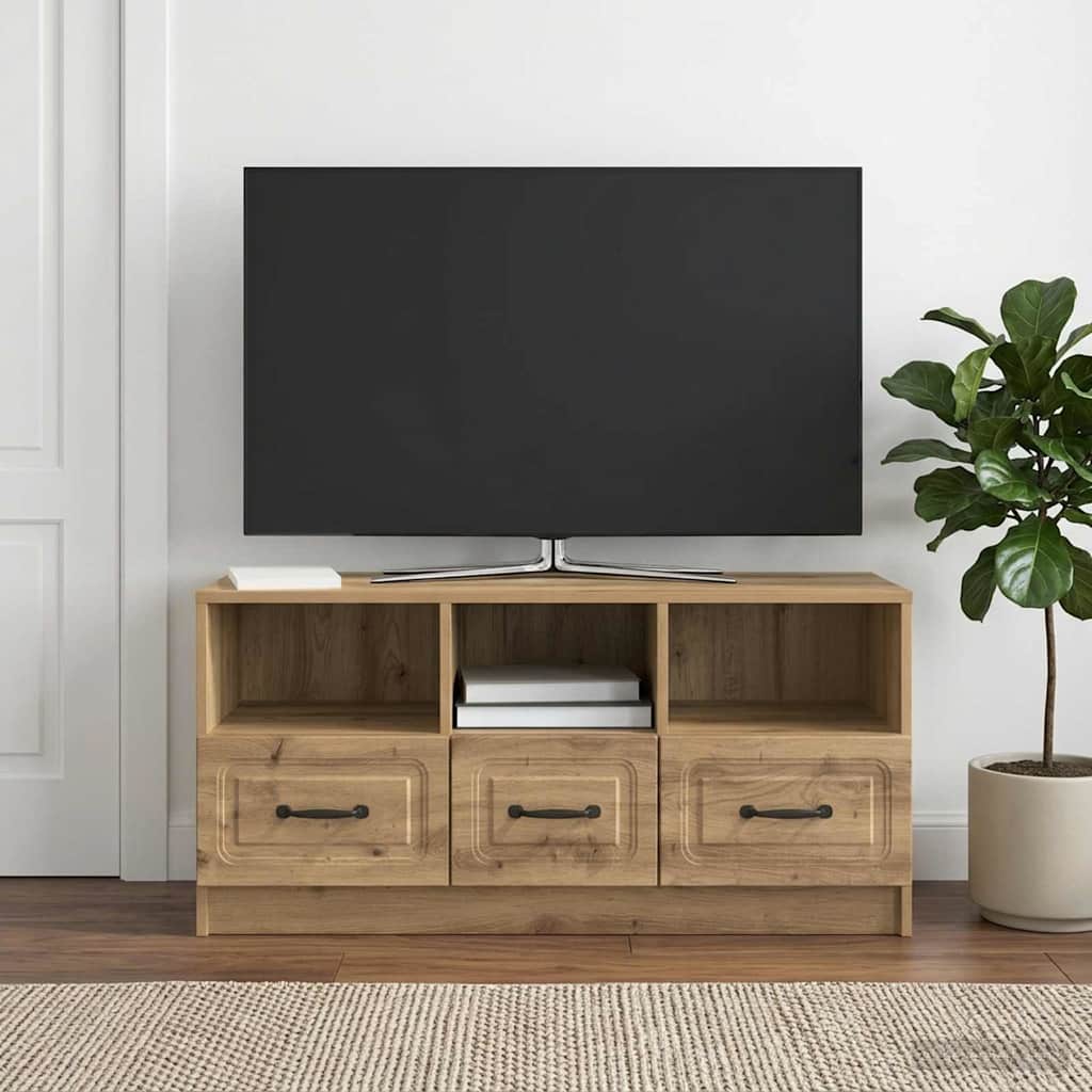 Mobile TV con cassetto Rovere Artigianale 102 x 34,5 x 47 cm