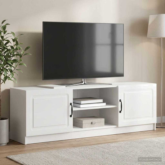 Mobile TV Bianco Lucido 150 x 31 x 47 cm Legno ingegnerizzato