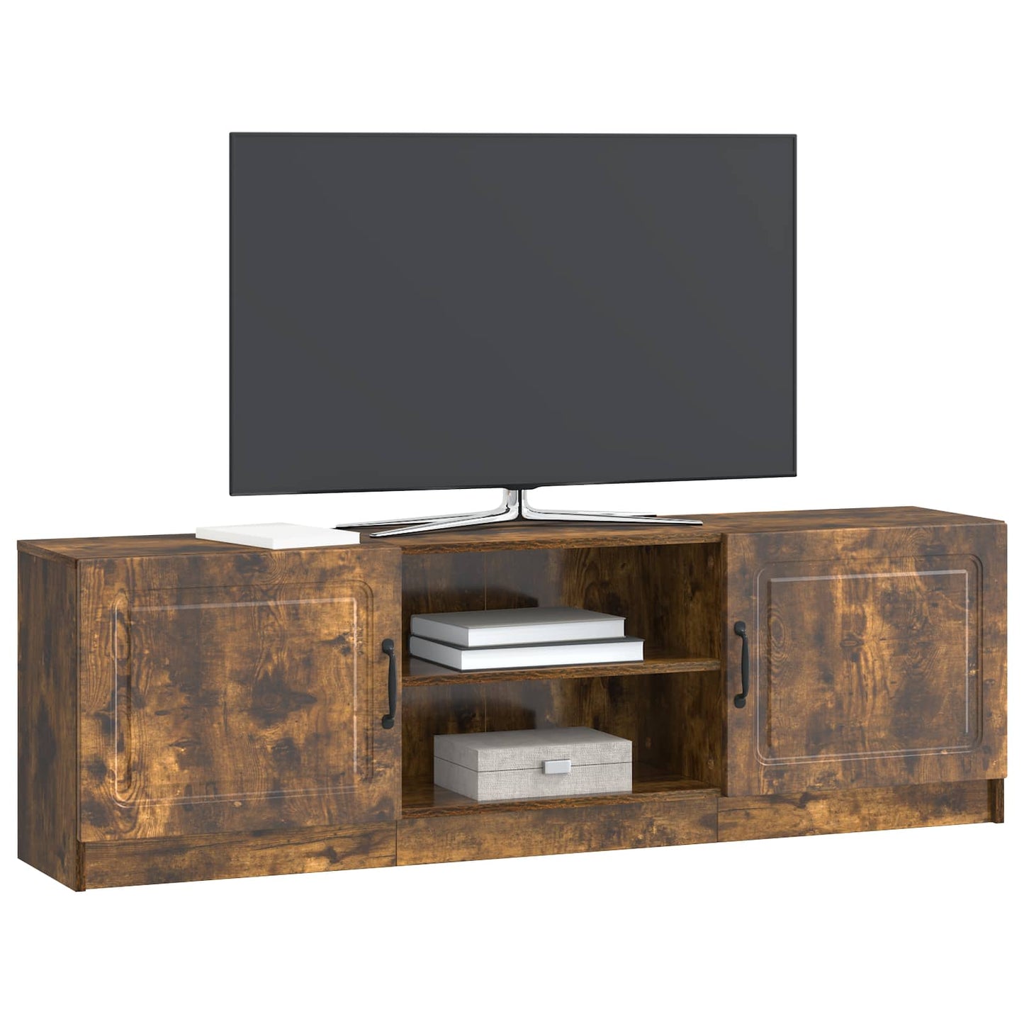 Mobile TV Rovere Fumo 150 x 31 x 47 cm Legno ingegnerizzato | homemem39