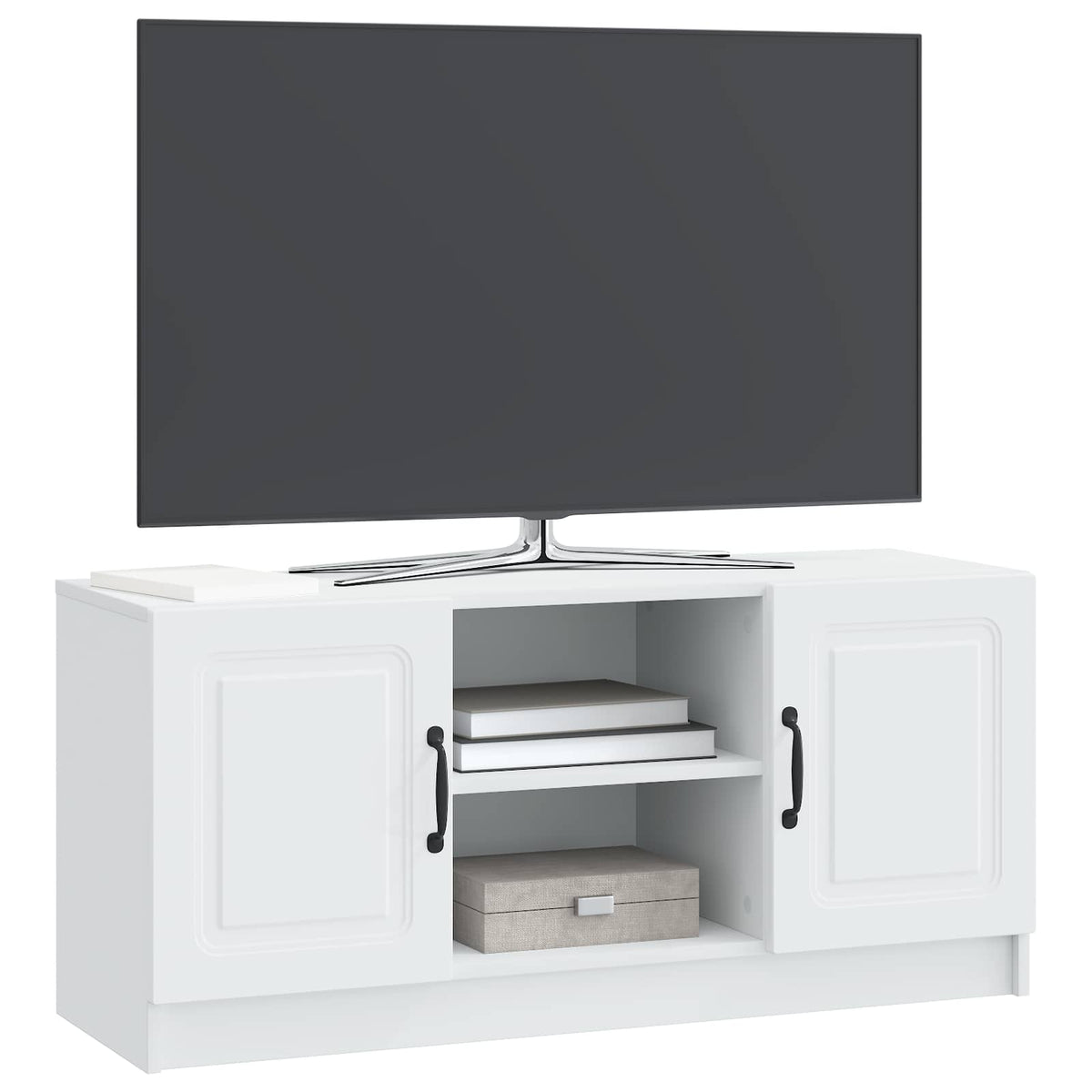 Mobile TV Bianco 102 x 34,5 x 47 cm Legno ingegnerizzato | homemem39