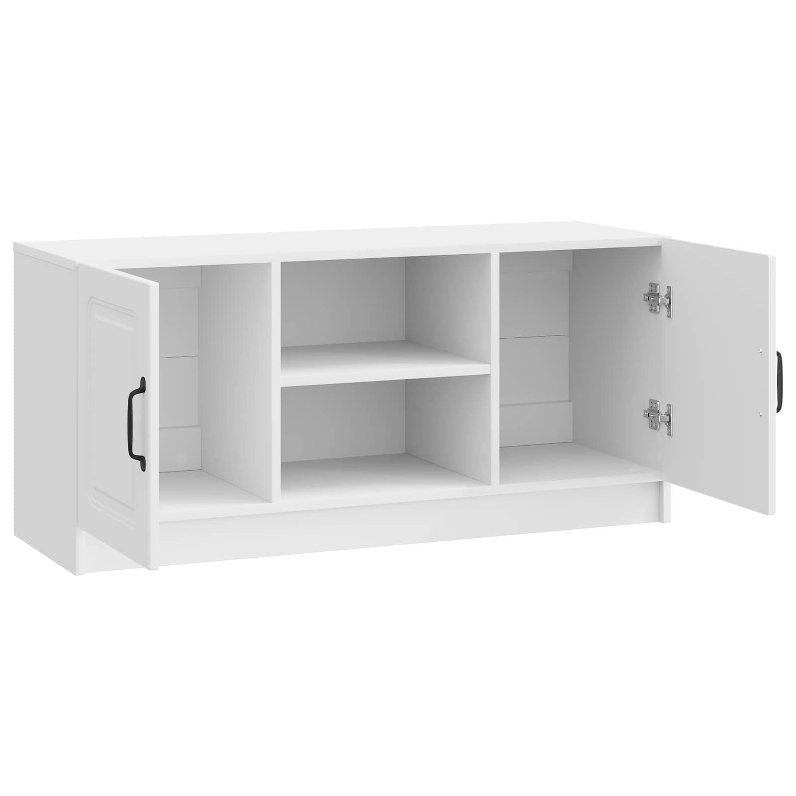 Mobile TV Bianco Lucido 102 x 34,5 x 47 cm Legno ingegnerizzato | homemem39