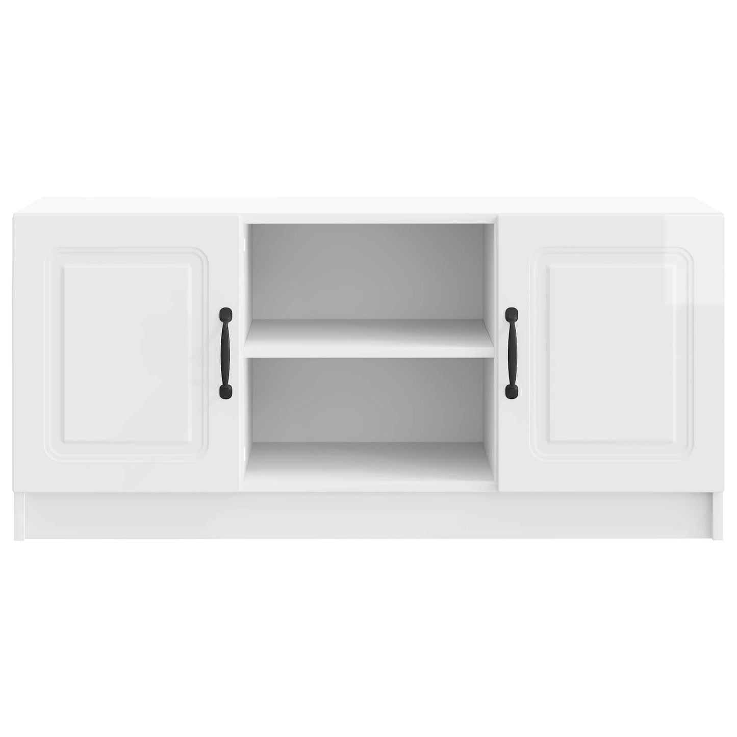 Mobile TV Bianco Lucido 102 x 34,5 x 47 cm Legno ingegnerizzato | homemem39