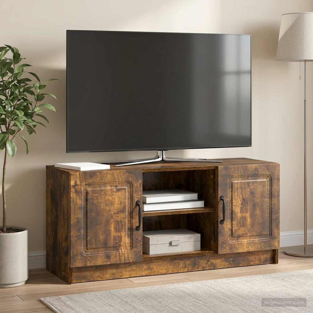 Mobile TV Rovere Fumo 102 x 34,5 x 47 cm Legno ingegnerizzato