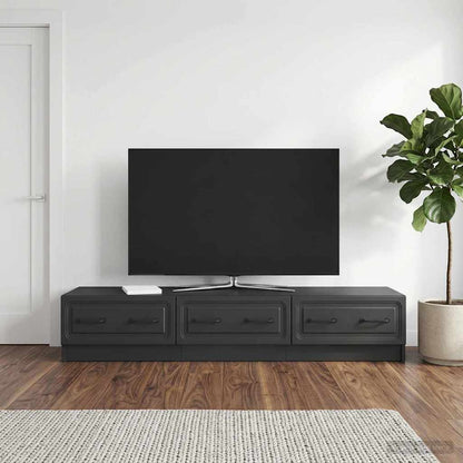 Mobile TV Nero 147 x 34,5 x 27 cm Legno ingegnerizzato