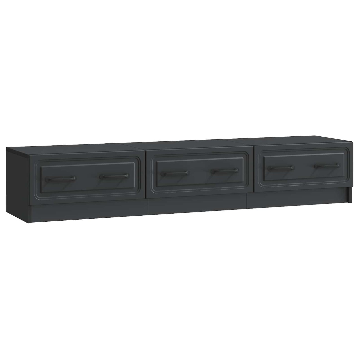 Mobile TV Nero 147 x 34,5 x 27 cm Legno ingegnerizzato