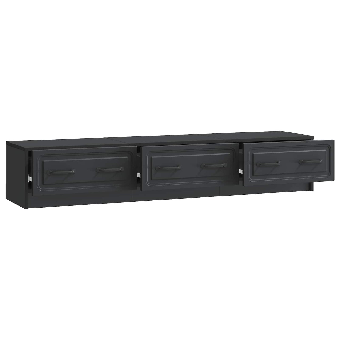 Mobile TV Nero 147 x 34,5 x 27 cm Legno ingegnerizzato