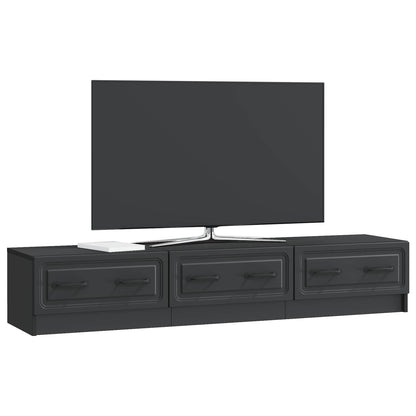 Mobile TV Nero 147 x 34,5 x 27 cm Legno ingegnerizzato