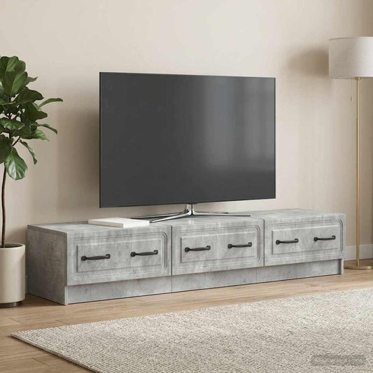 Mobile TV con cassetto Grigio Cemento 147 x 34,5 x 27 cm