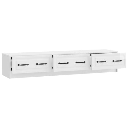 Mobile TV Bianco Lucido 147 x 34,5 x 27 cm Legno ingegnerizzato | homemem39