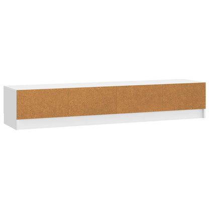Mobile TV Bianco Lucido 147 x 34,5 x 27 cm Legno ingegnerizzato