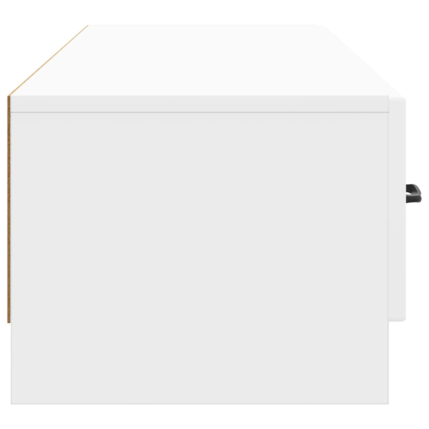 Mobile TV Bianco Lucido 147 x 34,5 x 27 cm Legno ingegnerizzato