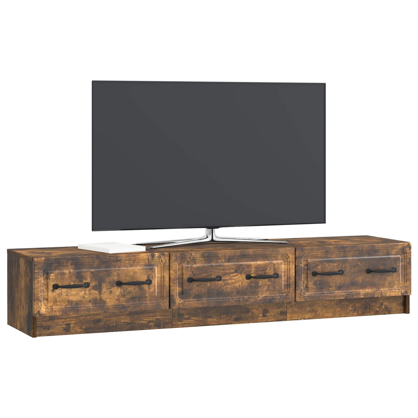 Mobile TV Rovere Fumo 147 x 34,5 x 27 cm Legno ingegnerizzato | homemem39
