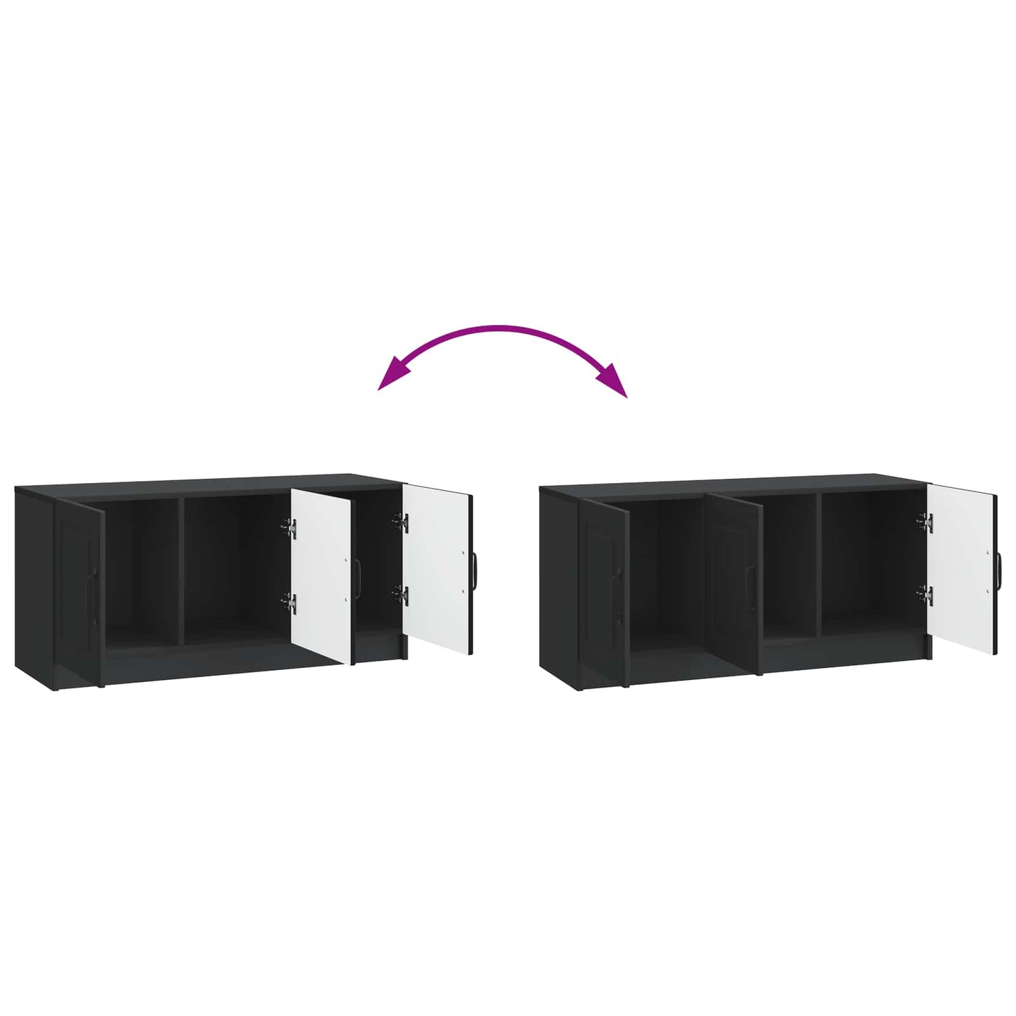 Mobile TV Nero 99 x 34,5 x 47 cm Legno ingegnerizzato | homemem39