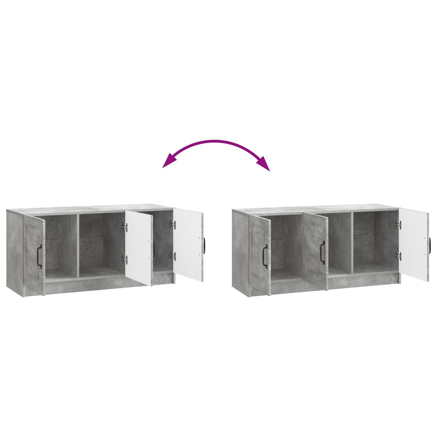 Mobile TV Grigio Cemento 99 x 34,5 x 47 cm Legno ingegnerizzato | homemem39