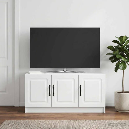 Mobile TV Bianco Lucido 99 x 34,5 x 47 cm Legno ingegnerizzato