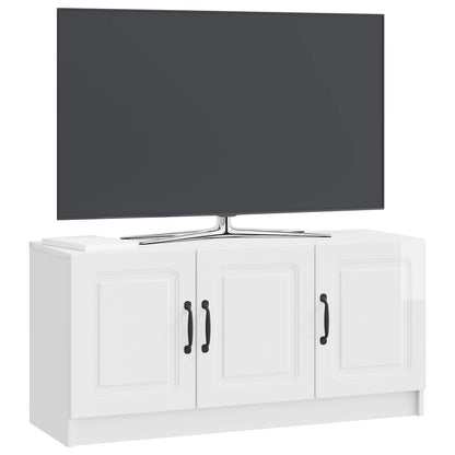 Mobile TV Bianco Lucido 99 x 34,5 x 47 cm Legno ingegnerizzato