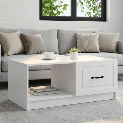 Tavolino da salotto Bianco 90 x 50 x 37 cm Legno ingegnerizzato