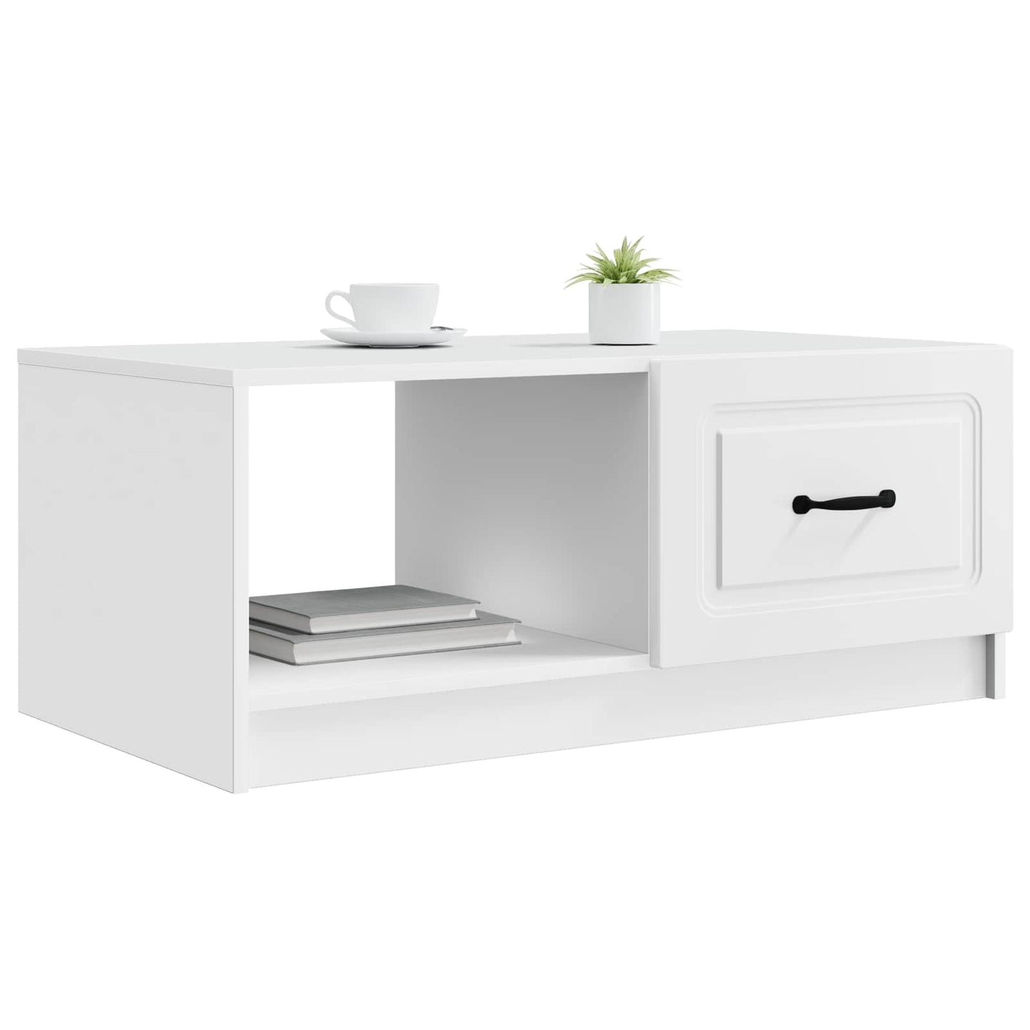 Tavolino da salotto Bianco 90 x 50 x 37 cm Legno ingegnerizzato