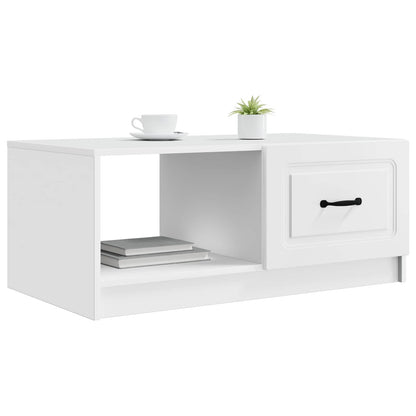 Tavolino da salotto Bianco 90 x 50 x 37 cm Legno ingegnerizzato