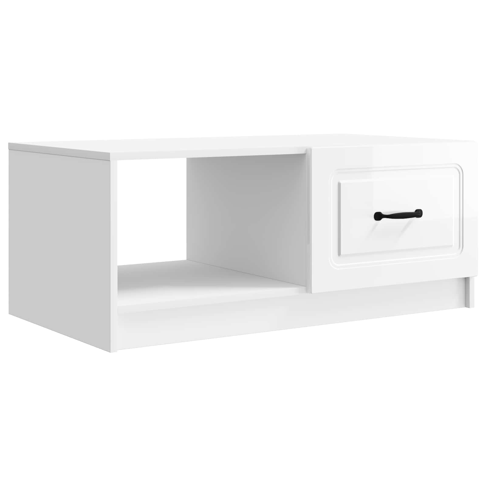 Tavolino da salotto Bianco Lucido 90 x 50 x 37 cm | homemem39