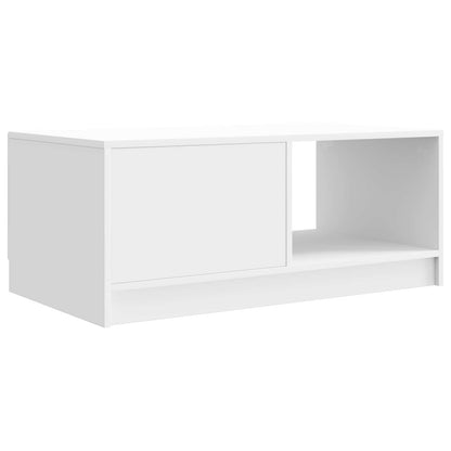 Tavolino da salotto Bianco Lucido 90 x 50 x 37 cm