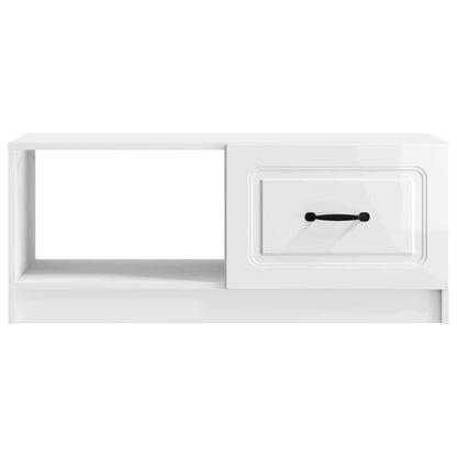 Tavolino da salotto Bianco Lucido 90 x 50 x 37 cm | homemem39