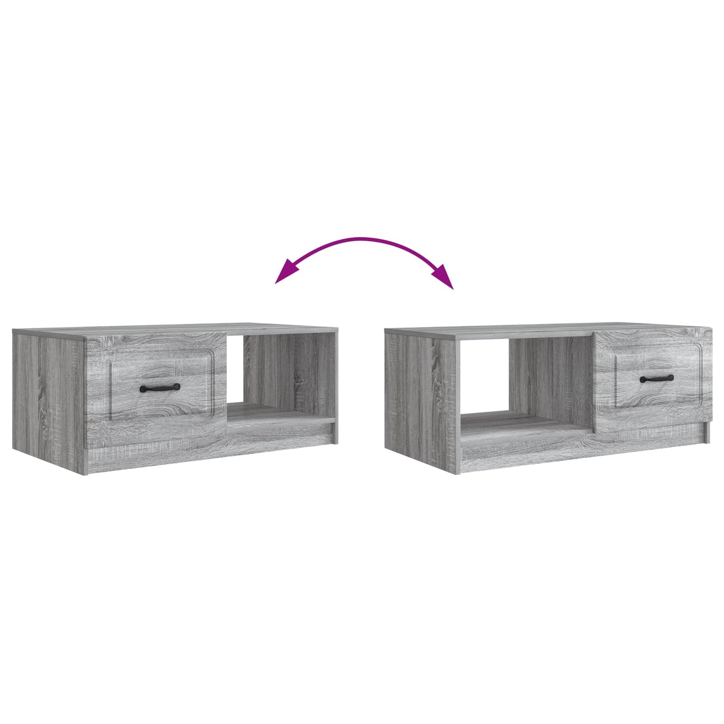 Tavolino da salotto Grigio Sonoma 90 x 50 x 37 cm