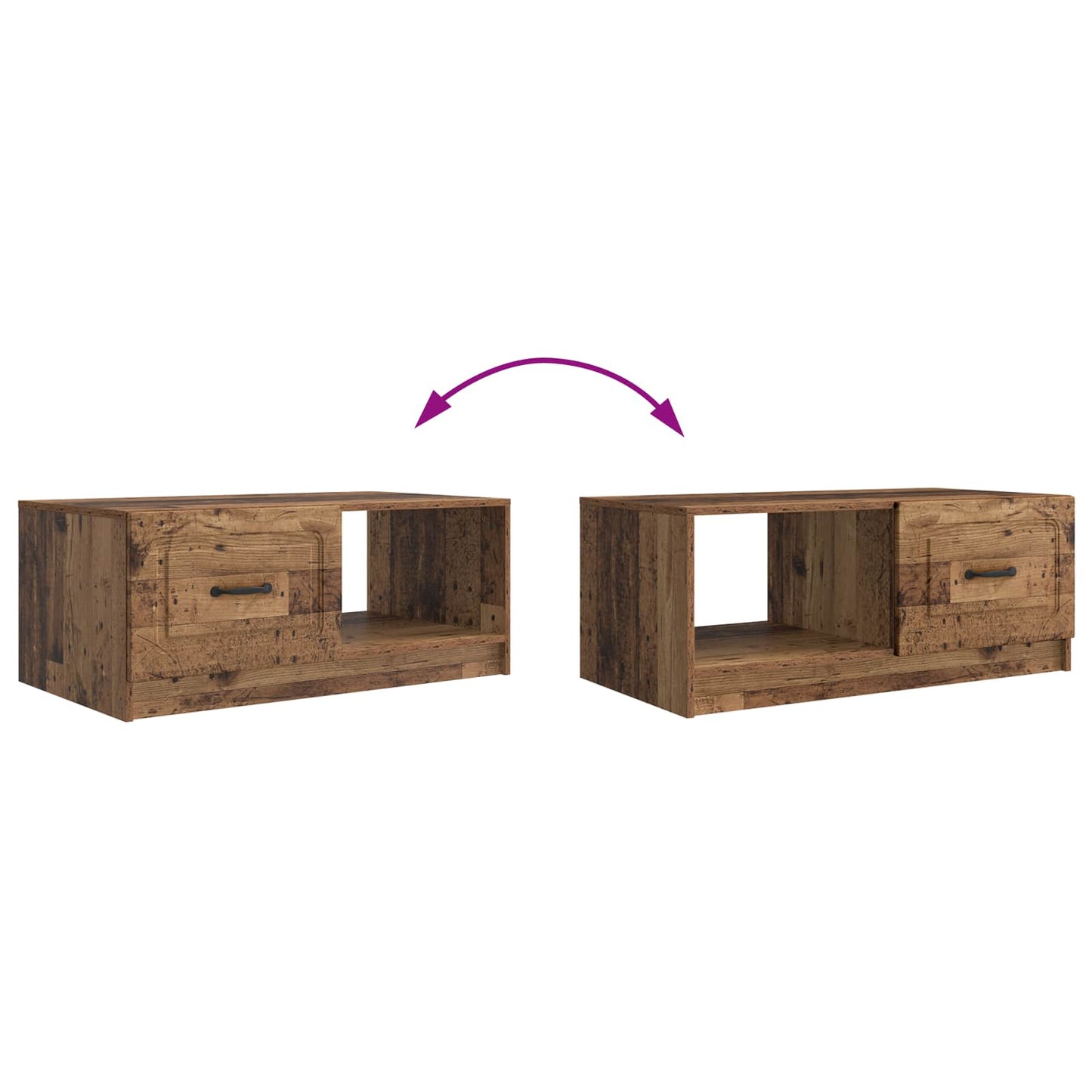 Tavolino da salotto Legno antico 90 x 50 x 37 cm | homemem39