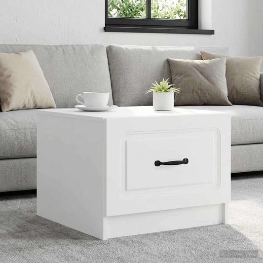 Tavolino da salotto Bianco 49 x 50 x 37 cm Legno ingegnerizzato