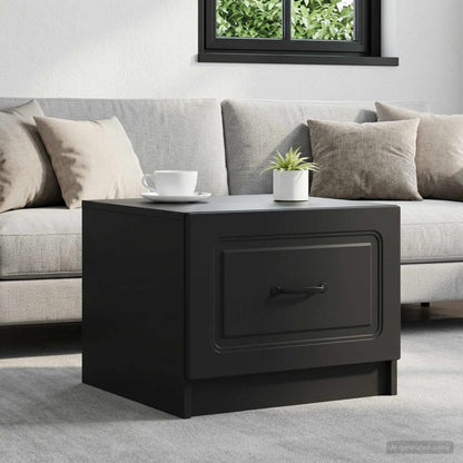 Tavolino da salotto Nero 49 x 50 x 37 cm Legno ingegnerizzato