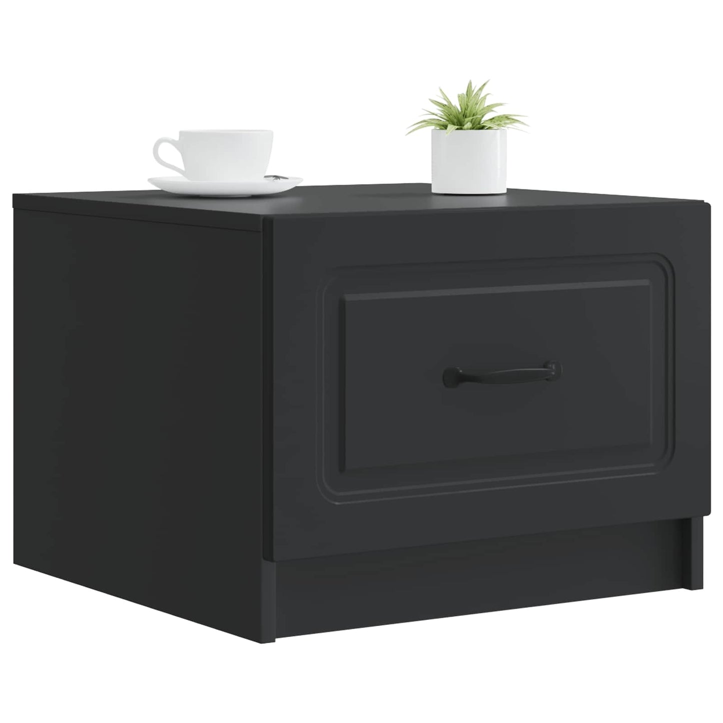 Tavolino da salotto Nero 49 x 50 x 37 cm Legno ingegnerizzato