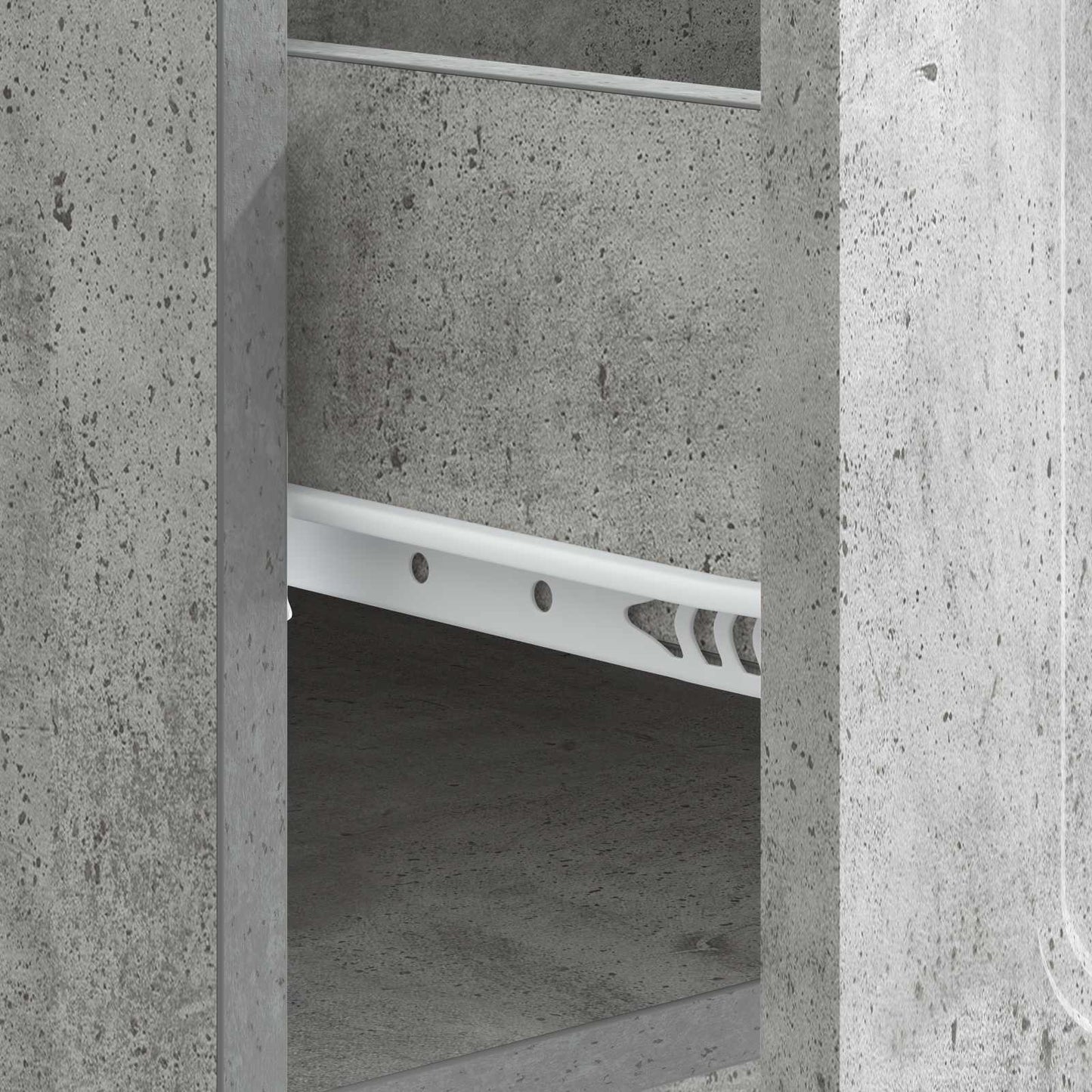Tavolino da salotto con cassetto Grigio Cemento 49 x 50 x 37 cm | homemem39
