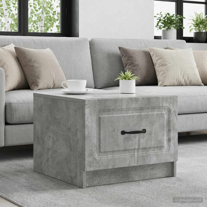 Tavolino da salotto con cassetto Grigio Cemento 49 x 50 x 37 cm